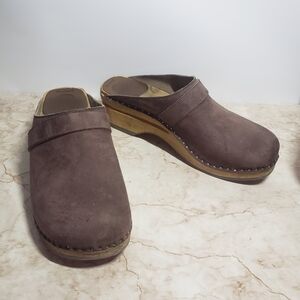 Troentorps Brown Suede Women's Clogs Size 43